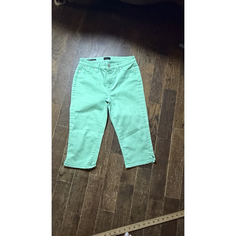 Talbots Pedal Pusher Capri Size 4p Jeans Mint Green